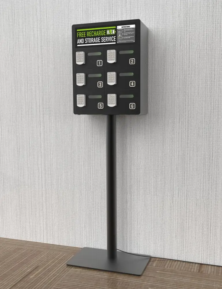 New Arrive Oread 6BAY Cell Phone Secured Charging Locker for Club Bar Lounges Trade