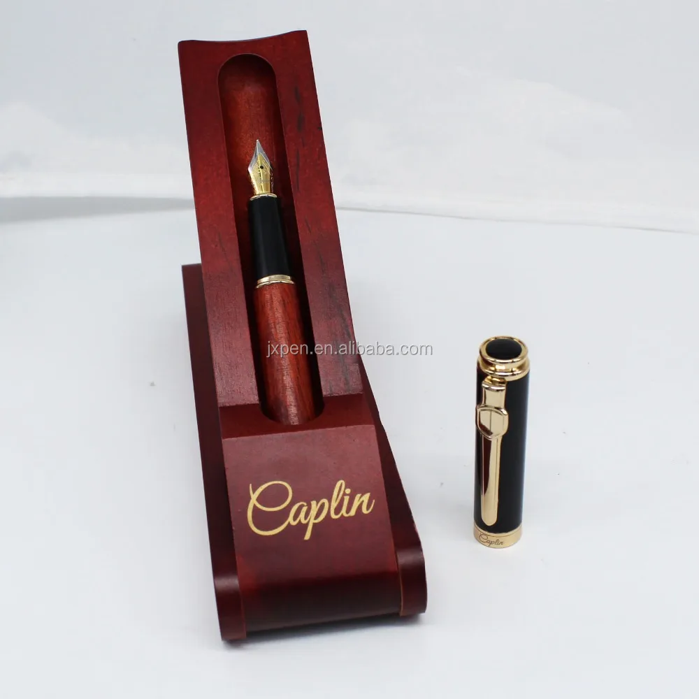 Natural Handcrafted Vintage pen Executive Business writing Calligraphy Pens set engraved logo Rose Wood fountain pen