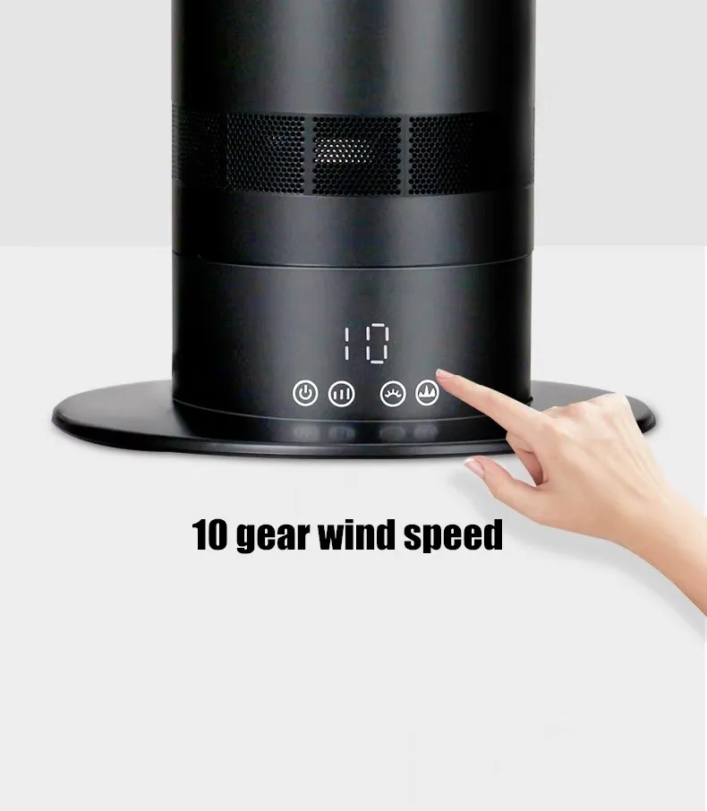 
Electric Room Space Heater Air Cool and Hot Wind Table Bladeless Fan 