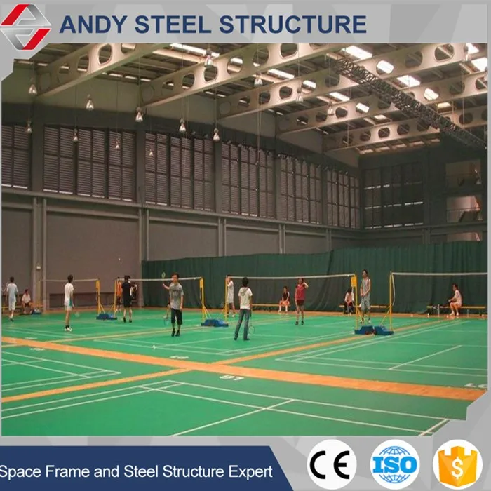 prefab steel structure badminton hall, steel building kit
