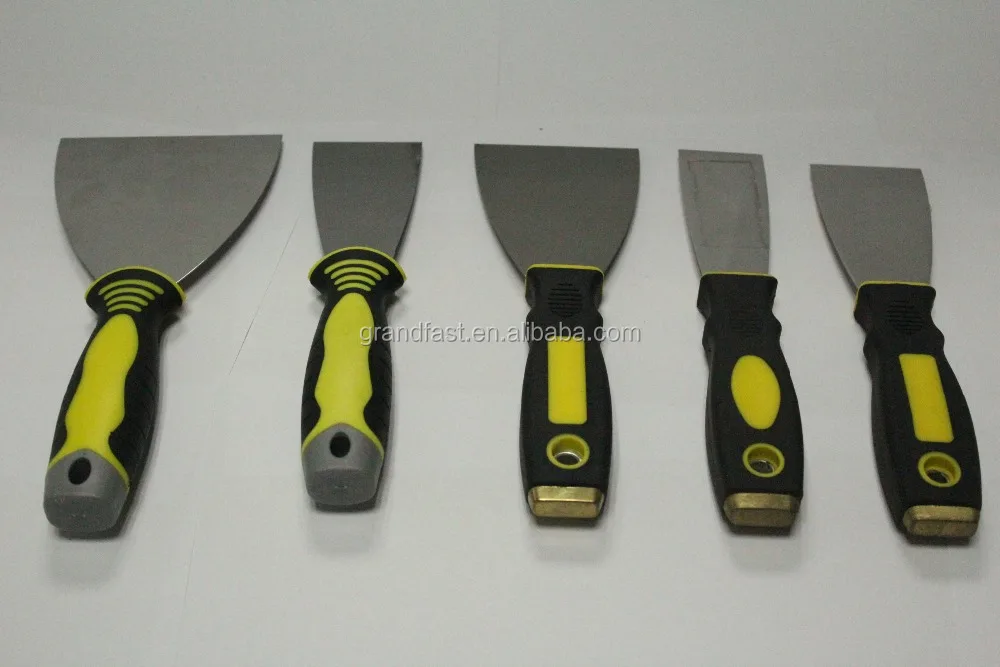 
All kinds of putty knife with black and yellow color 