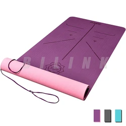 Bilink 100% TPE Material Latest Technology- High Density Lightweight Durable Foam TPE Exercise Yoga Mat with body line