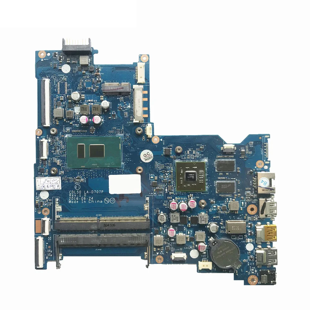 Материнская плата для ноутбука HP серии 15-AY CDL50 LA-D707P с SR2ZU i5-7200 CPU R5 M430 2 Гб GPU DDR4 100% протестирована Быстрая доставка