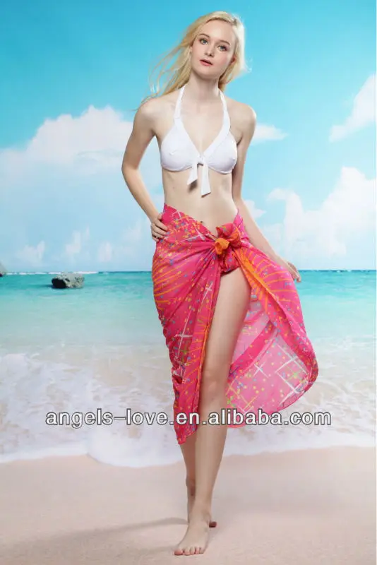 Hot Sale Beach Pareo dress 100% Rayon Sarong One Piece Hawaii Robe Beach-Wrap Dress Beach Towel Cotton long skirt