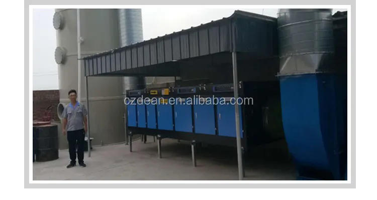 Purification of UV photo oxygen waste gas treatment equipment by magnetic induction plasma deodorization