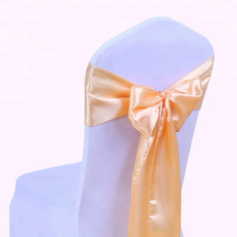 
wedding party banquet decoration burgundy satin chair sashes 