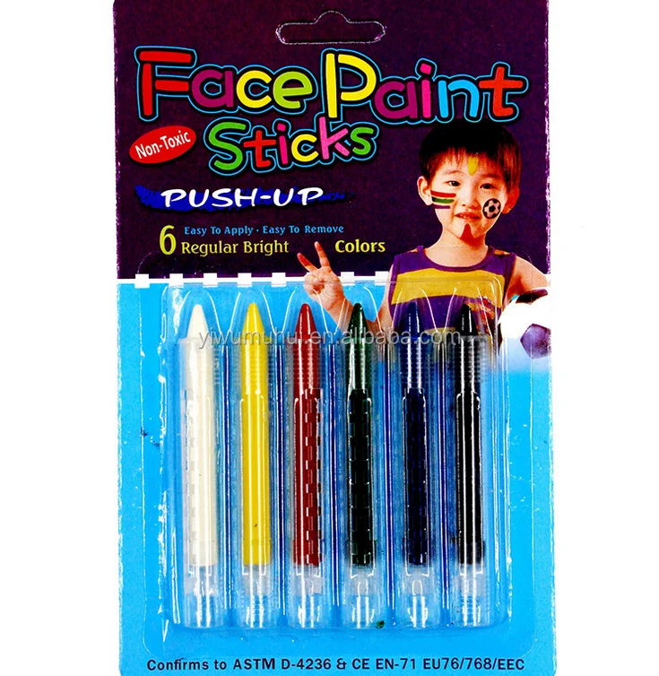 Rainbow Kids Face Paint,hot selling neon bright colors face body paint set make up face paint non toxic kids pain