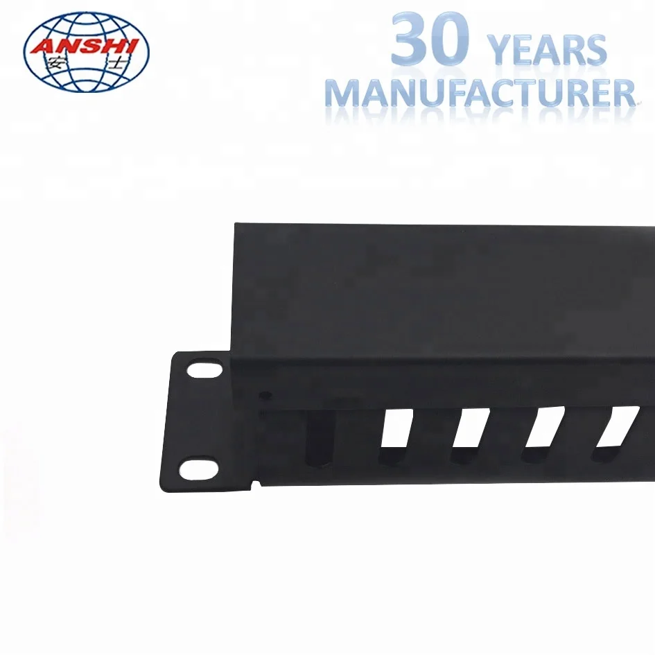 Анши 1U 19 дюймовое металлическое горизонтальной поверхности кабель управления