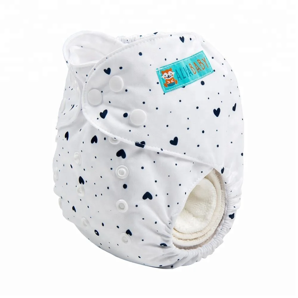 ALVABABY Digital Positioned Baby Cloth Diaper Reusable Printed Cloth Diapers Nappy Customized Printing Acceptable