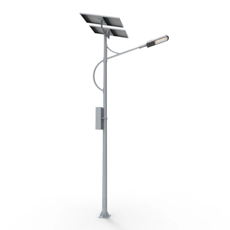 led warning solar street light symbol with die-casting aluminum lamp body