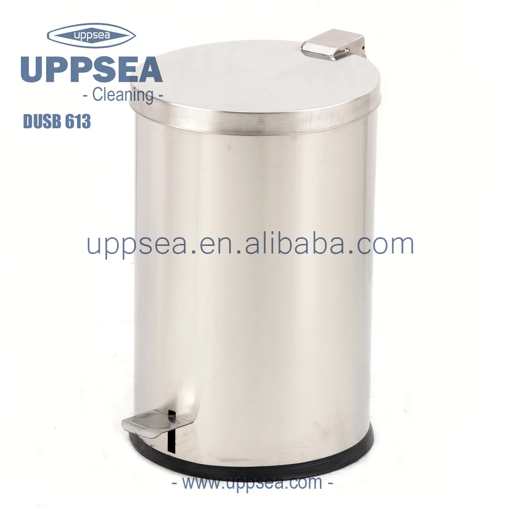 Stainless Steel 3-Compartment Dustbin  Recycled Waste Container Trash Bin Garbage Bin Trash Can