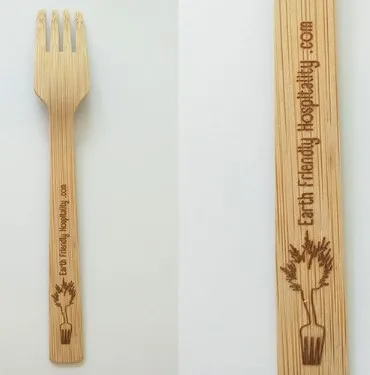 Disposable bamboo knife/ fork/ spoon/ utensils 16.5-17 cm
