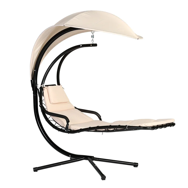 outdoor tent top metal frame helicopter swing chair with x shape base