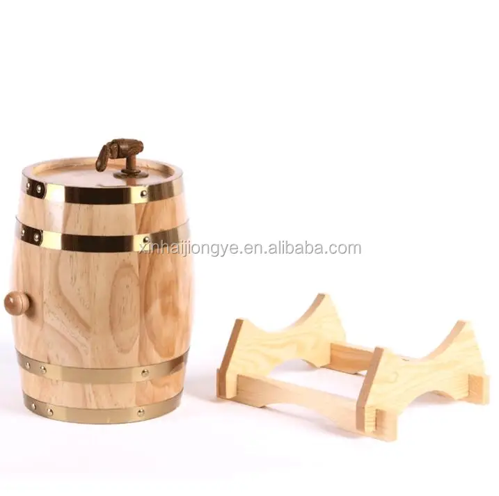 Vintage Oak Wooden Wine Barrel