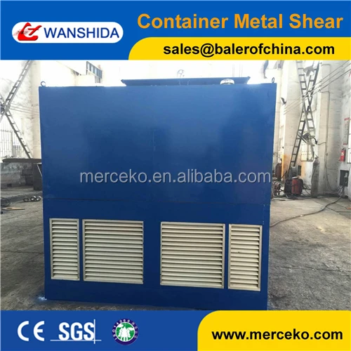 
WANSHIDA Automatic Hydraulic Scrap Container Metal Shear for Steel Recycling Plant 400Ton cutting force 