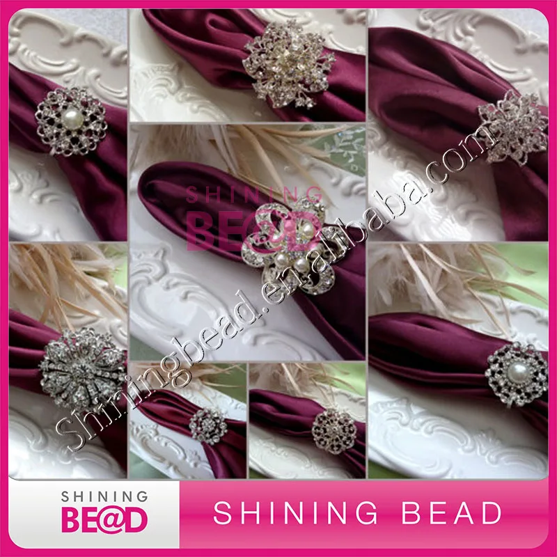 wholesale cheap in bulk wedding souvenir crystal diamond napkin ring