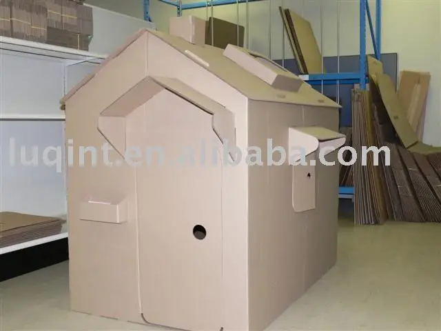 
cardboard playhouse,corrugated cardboard play house 