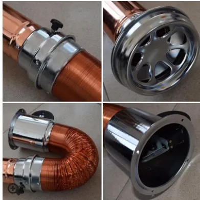 Korean exhaust pipe with smoke cover barbecue fan