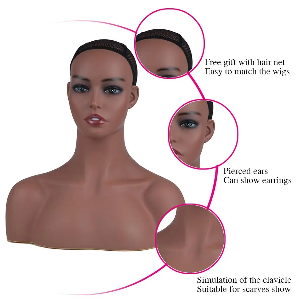 
Top Sell L7 Mannequin Wig Head Display Mannequin Manikin Head for Display Wigs Sunglasses Earrings 