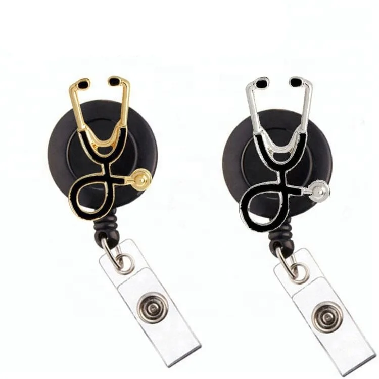 Enamel Office Supply Doctor Hospital For Nurse Accessories Medical  Stethoscope Badge Reel
