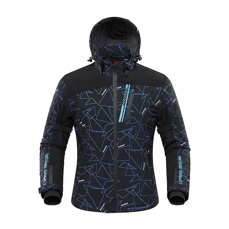 DUHAN Motorcycle Jacket Leisure Hooded Model Keep Warm Motorcycle Riding Jacket With Waterproof Removabae Electric Thermo Vest