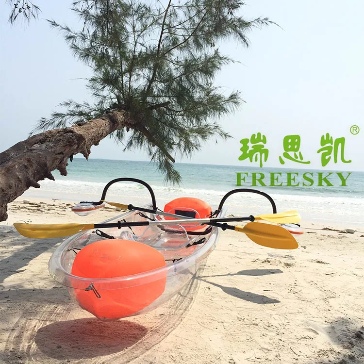 PC 2 seats banana clear bottom peddle boats ships transparent for sale