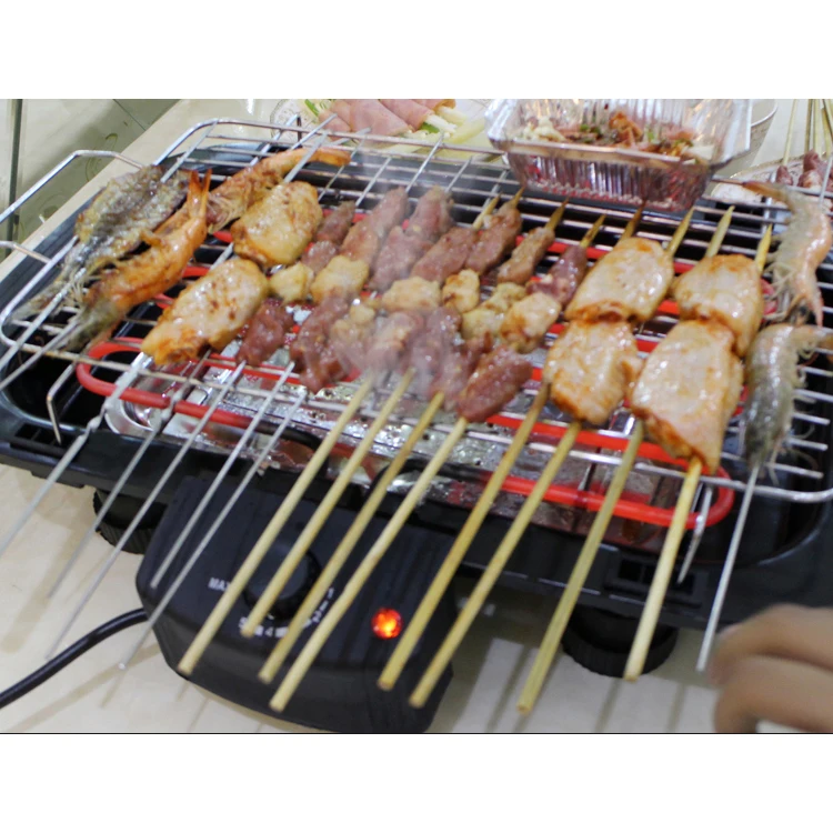 BG-01 2000W Easily Cleaned Electric BBQ Grill Smokeless Electric Grill Adjustable Height Barbecue Grill