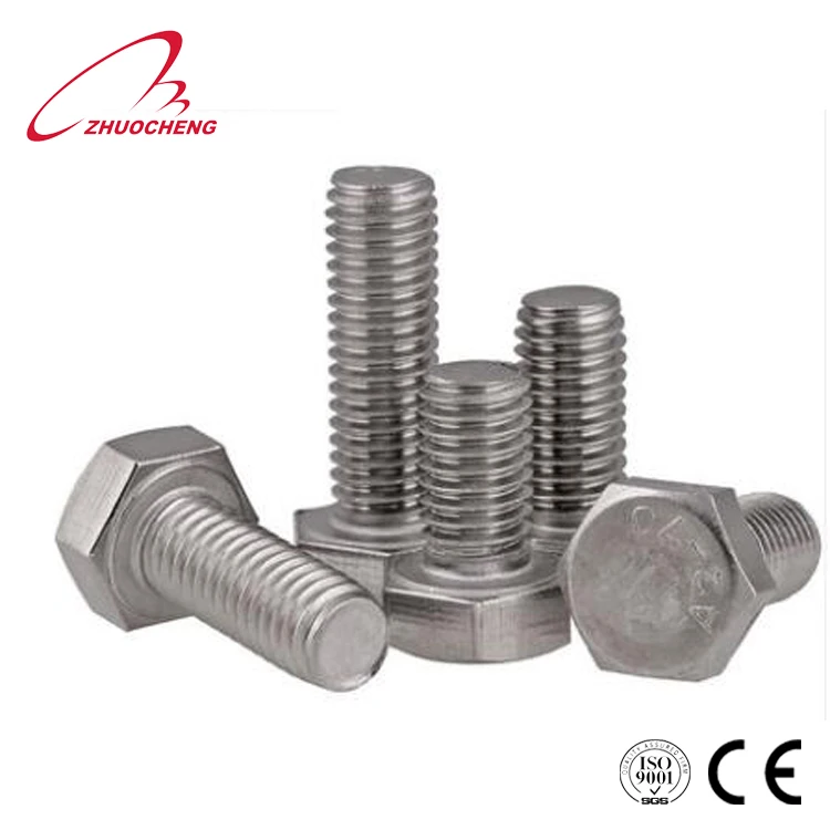 DIN933 SUS304 SUS316 full thread hex screw hex head bolt