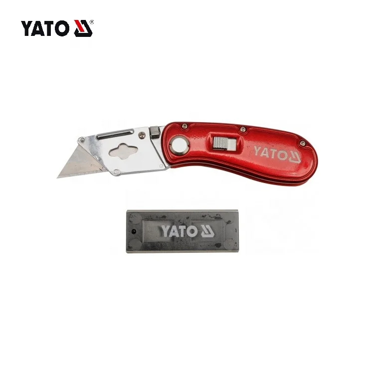 YATO YT-7534 Mini Folding Lock-Back Pocket Utility Blade Cutting And Carving Knife