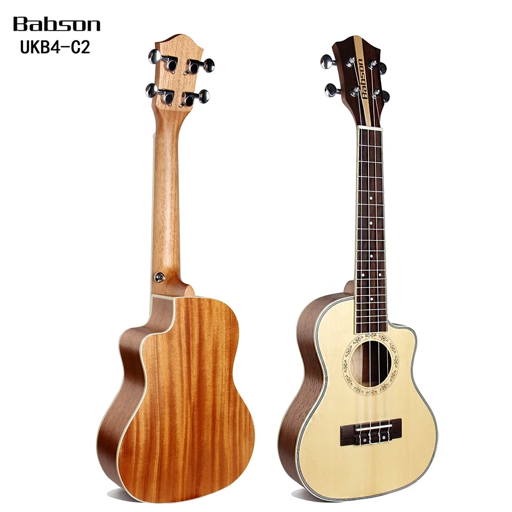 Beginner Concert ukulele 23 inch plywood spruce top mahogany back matte cutaway Ukelele for Kids and Students