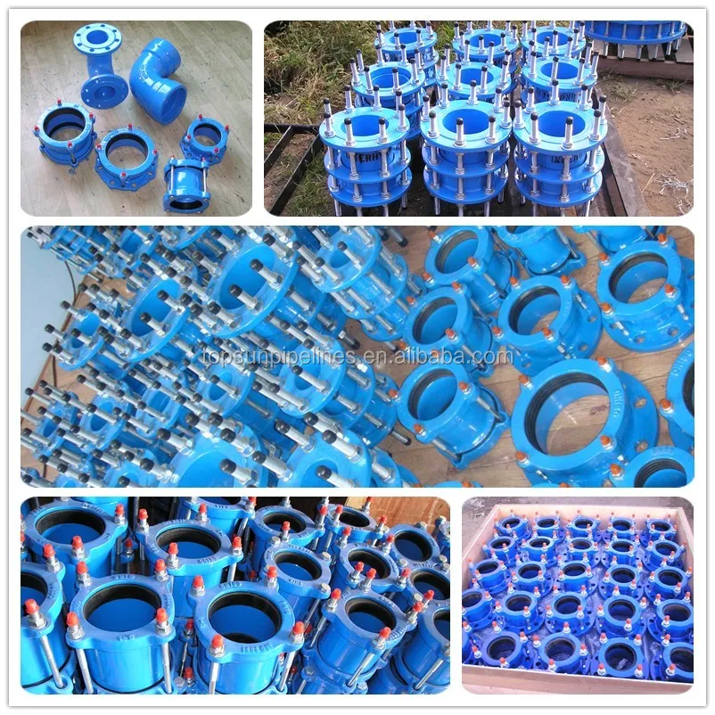 Ductile iron pipe fitting flexible restrainted joint DN200 PN16 universal coupling ductile iron
