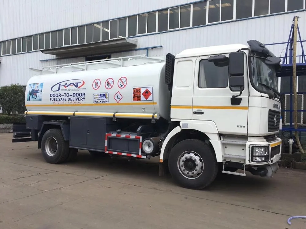 Shacman 4x2 fuel tank truck with dispenser/15000liters fuel tanker truck capacity