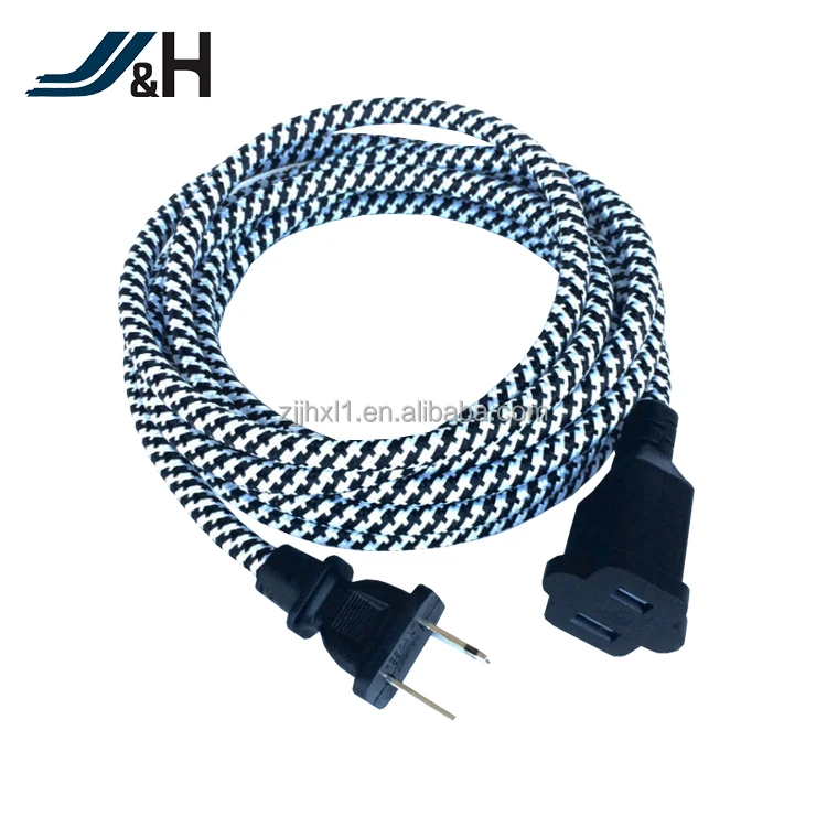 VDE утверждение текстильный шнур питания ткань удлинители