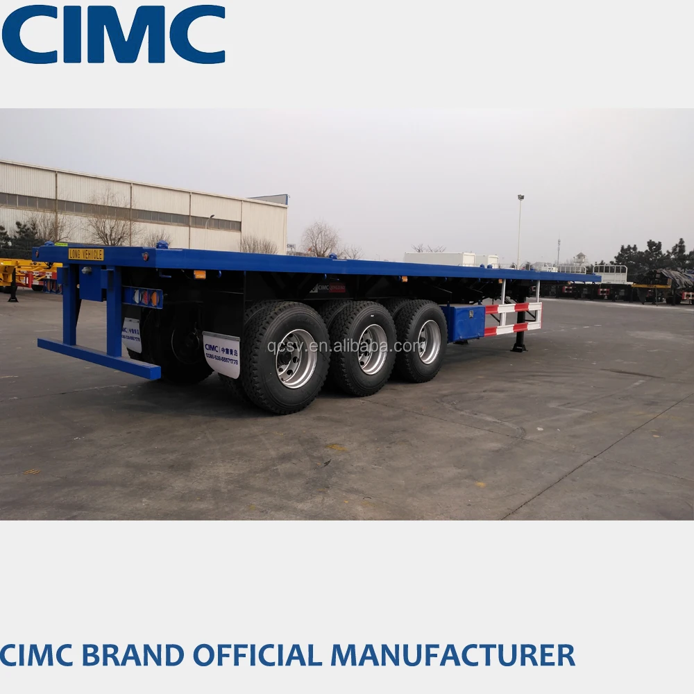 
Прицеп с платформой CIMC 40 футов/прицеп с тремя осями/прицеп с платформой и деревянным полом 