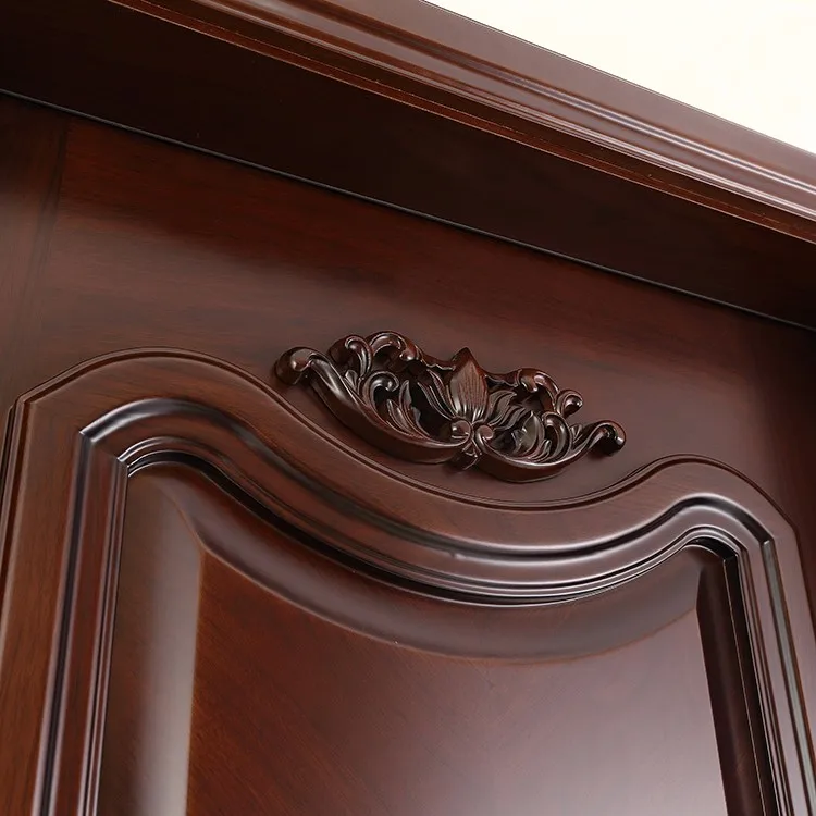 building materials doors for houses interiors European design interior carving flowers HDF wood panel doors for houses