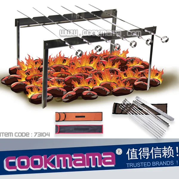 12PCS 58cm stainless steel kebab skewers with nylon bag