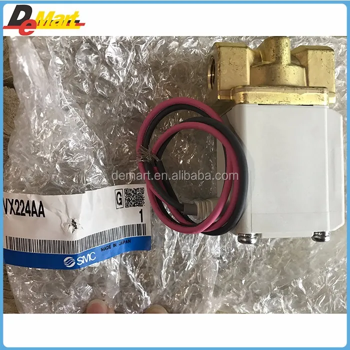 SMC Direct Operated 2 Port Solenoid Valve For Air, Medium Vacuum, Water(also with heated water )Oil and Steam Aluminum VX224AA