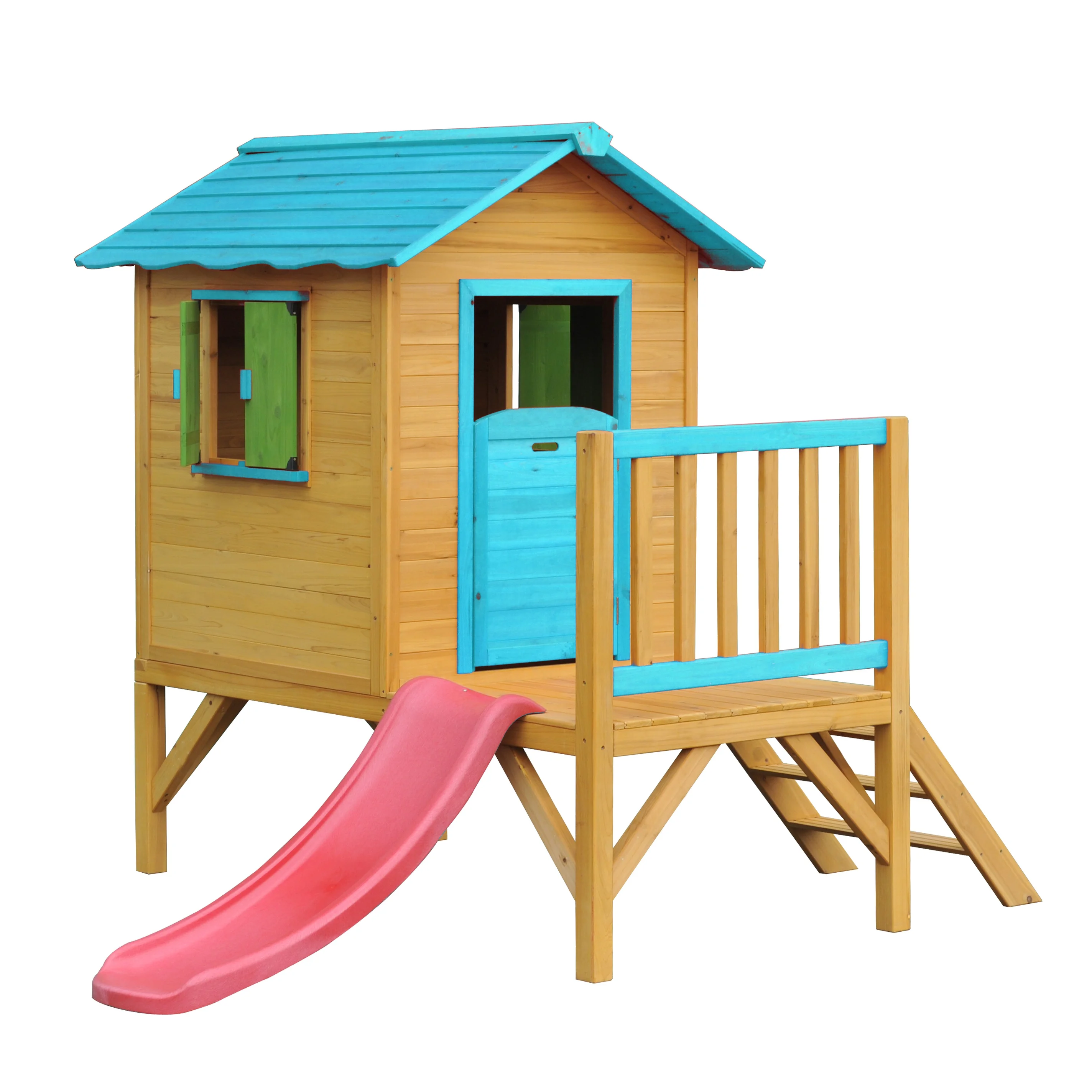 Small Cubby Wooden Houses Play sets For Kids