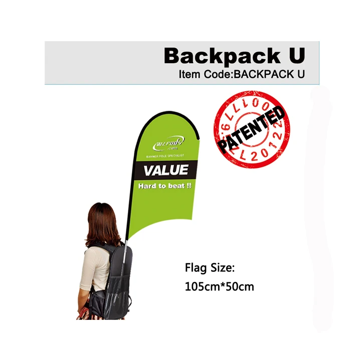 
Weihai Wzrods Carbon Advertising Moving Combination Backpack Signs With Pole 