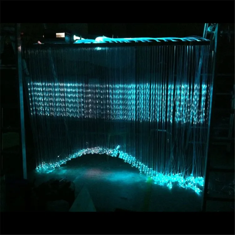 Профессиональное освещение из ПММА пластика, занавеска водопад, блестящее светящееся оптоволоконное освещение