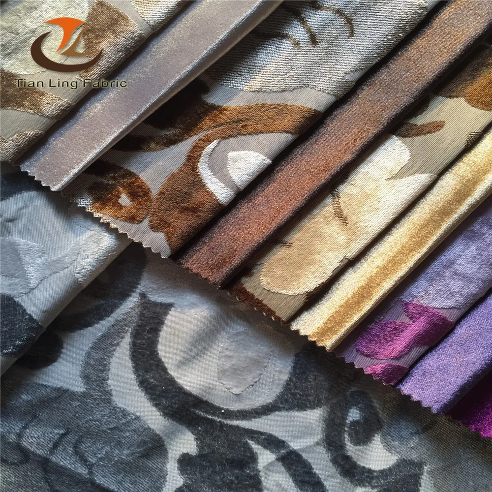 cut shiny velvet upholstery sofa fabric