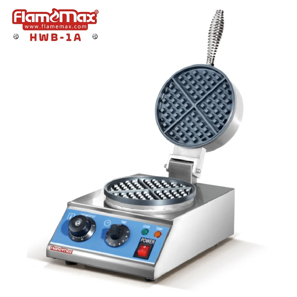 1 Head Waffle Cone Maker Machine Aluminum Panel Material Non-Stick Coating Commercial Waffle Baker For Sale