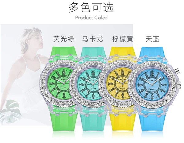 digital women led watch led women sport led jelly watch