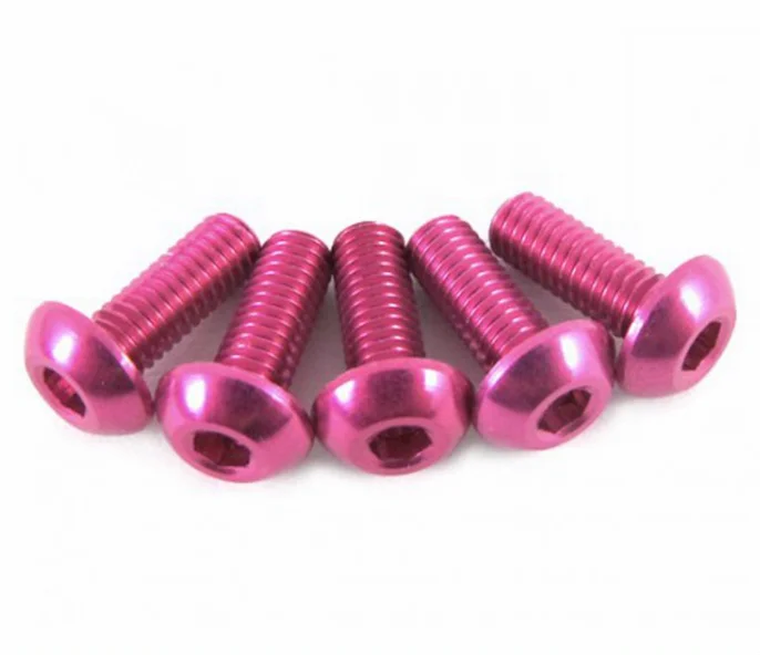 M2 M2.5 M3 M4 M5 M6 Colorful Anodized Oxide Aluminum DIN7991 Hexagon Socket Countersunk Head Screws