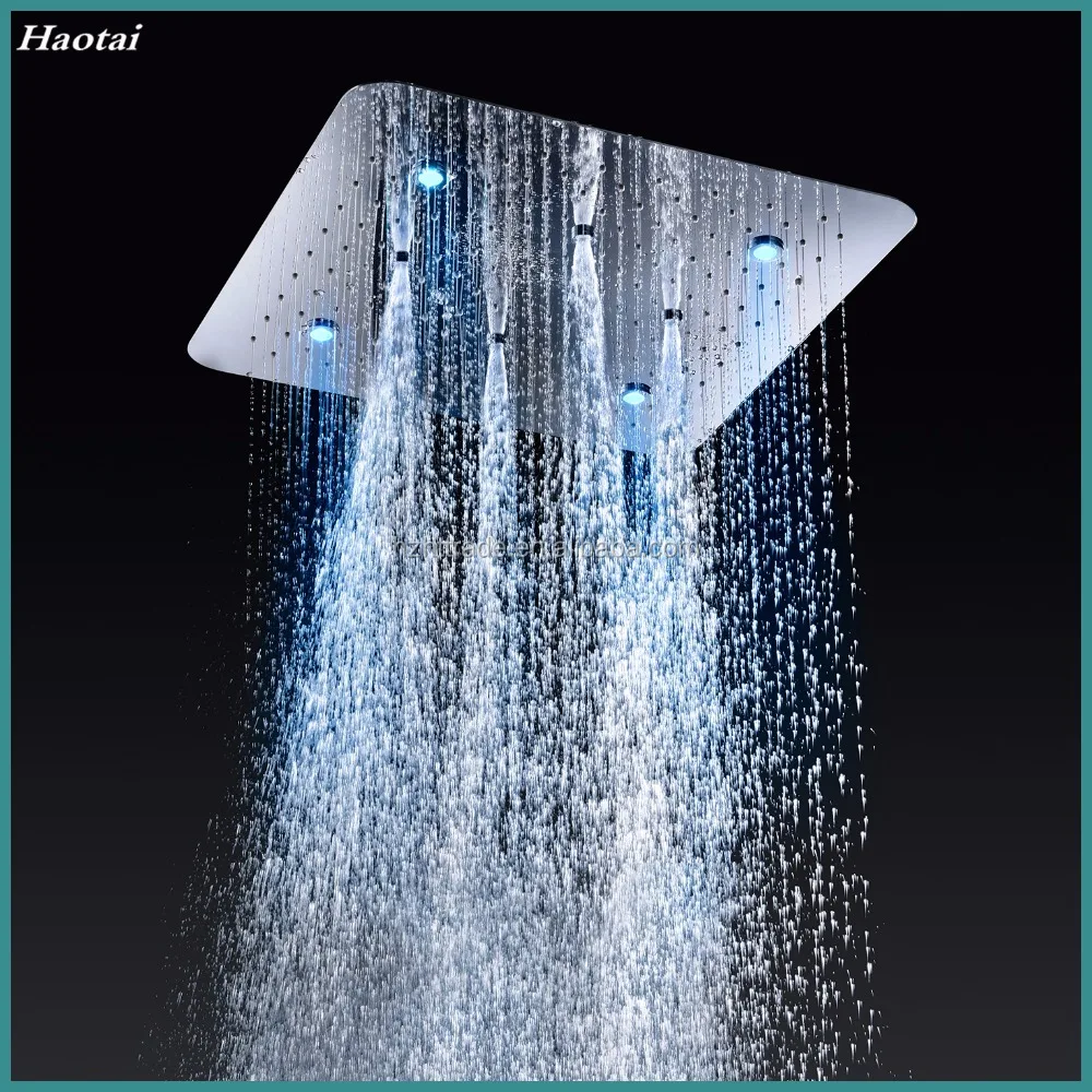 
LED SUS thermostatic Ceiling overhead big rain shower 