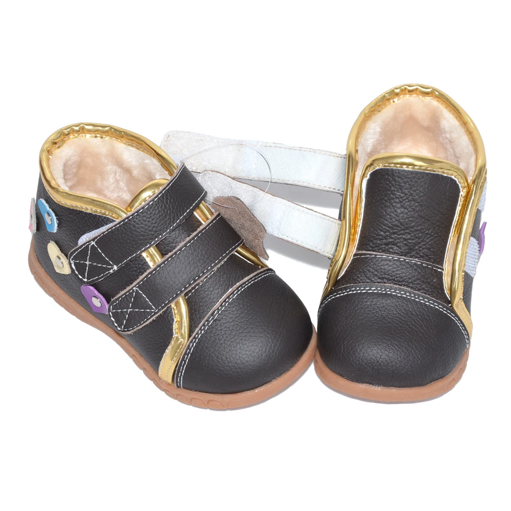 genuine leather waterproof toddler girl warm fur winter ankle boots