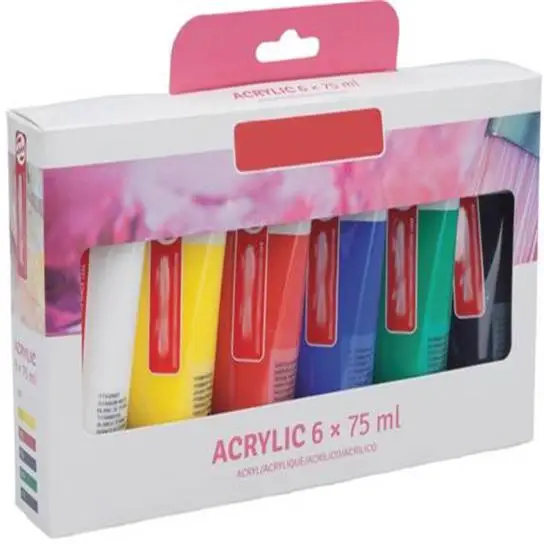 Acrylic Paint Set with Customized Packing logo Containing Brush