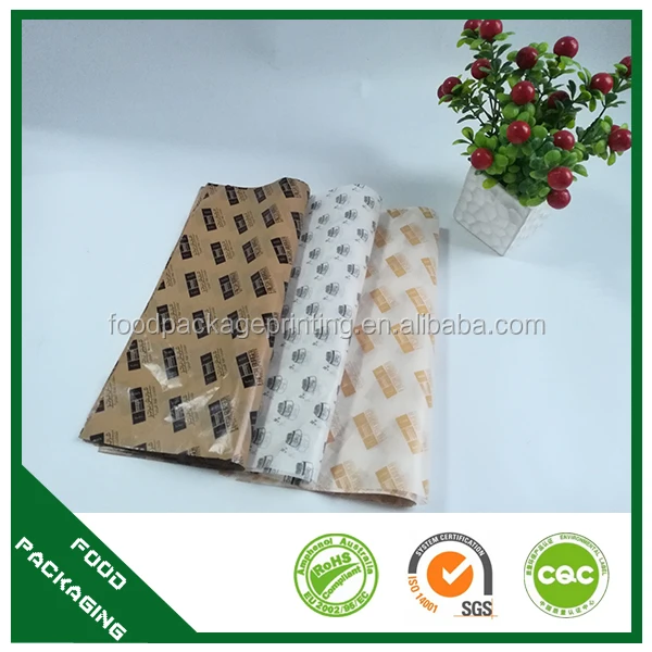 
Made in shenzhen fast food wrapping paper ,food grade greaseproof paper 