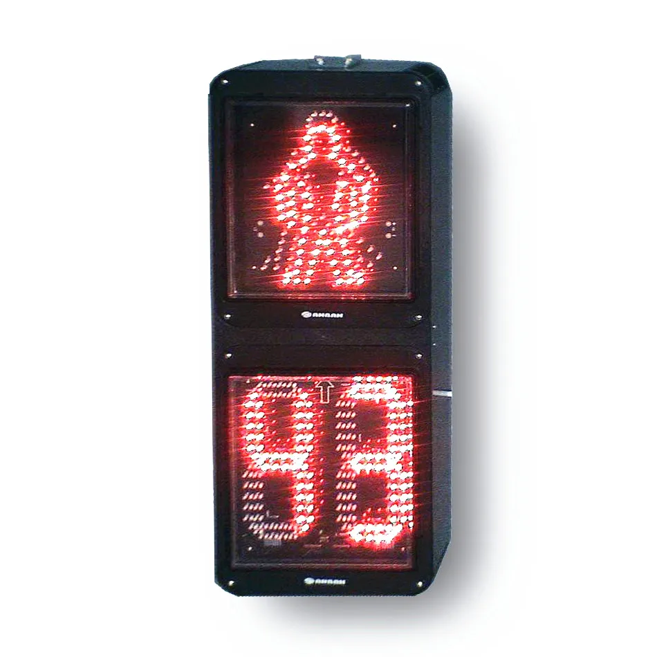 Roadway safety led pedestrian traffic signal light with 2 digital countdown timer