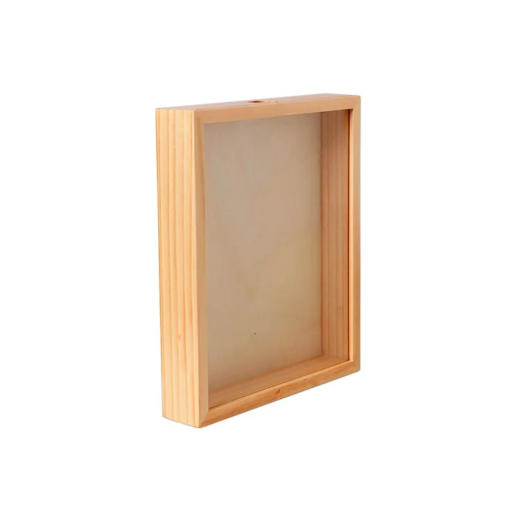 Wholesale Customer Wall Hanging Wooden Natural Photo Frames Shadow Box